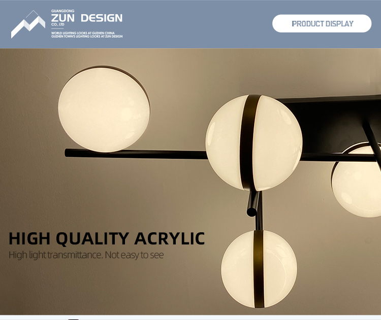 Factory Price Nordic Luxury ball decoration corridor chandelier family interior pendant light for hotel design
