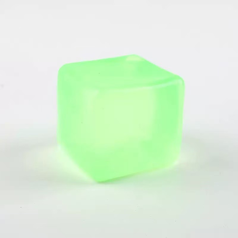 Cubo transparente maltosa-verde-5cm
