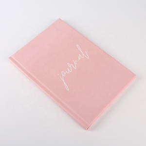 2025 semplice lamina goffrata in bianco stampa personalizzata notebook tessuto di lino cartonato diario libro quotidiano - Product Image 2