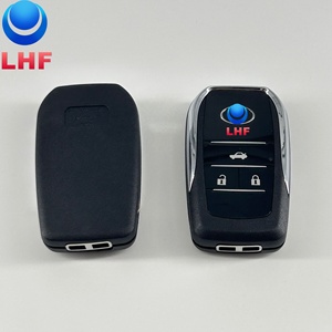 Updated 3 Button <strong>Flip</strong> Car <strong>Remote</strong> Key Case Shell Automotive Fob Cover for Toyota| Yaris| for Camry Rav4 with Logo and Embryo - Product Image 3