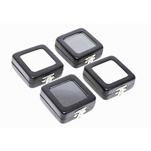 Toptan taşınabilir yakut küçük boy mücevher taş kutusu PU deri mücevher kutusu ambalaj Metal toka ile elmas taş ekran kutusu - Product Image 6