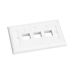 120-Tipo 3 puertos 86*126MM Tamaño Keystone Jack Conexión de placa frontal para infraestructura de red - Product Image 2