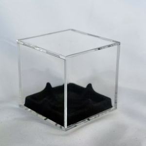 Rõ ràng Acrylic <span class=keywords><strong>plexi</strong></span> Cube mang tính biểu tượng hộp hiển thị cho các sản phẩm bóng chày bóng chày chủ hiển thị trường hợp - Product Image 3