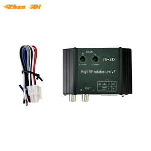 Car Audio RCA Speaker Convertidor de salida de línea de nivel alto a bajo Convertidor de impedancia de coche de 2 canales con dispositivo de retardo de tiempo