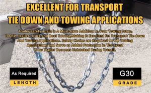 Grade 30 Alloy Steel <strong>Chain</strong> with TS Hook New Condition Emergency Safety Tools for Trailers <strong>Used</strong> As Steel Drag <strong>Chain</strong> - Product Image 2