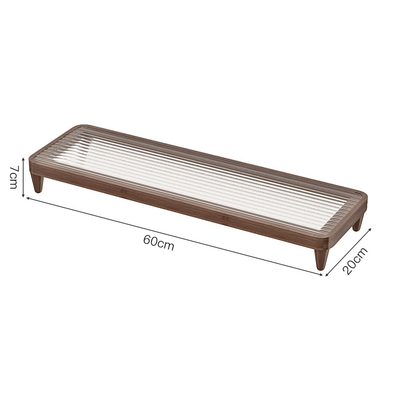 Walnut-colored - Glass - 60*20*7