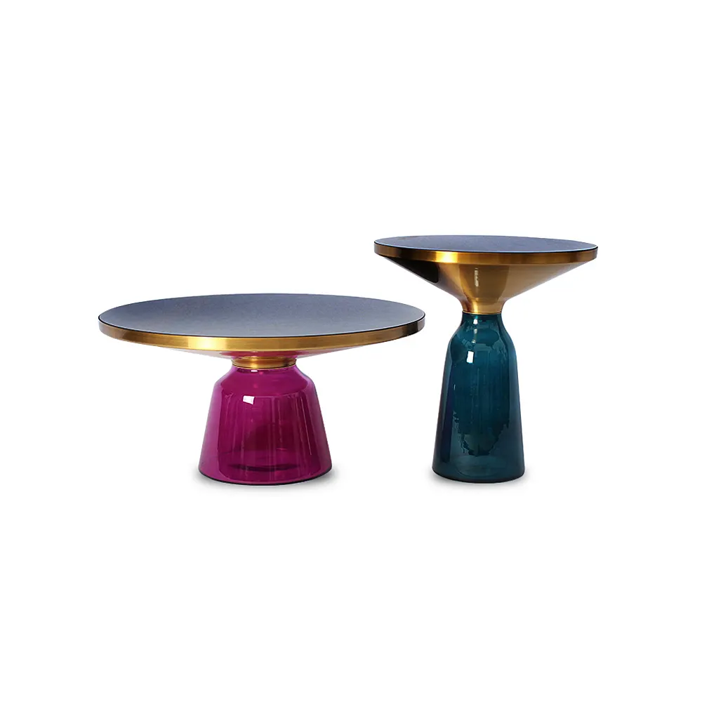 Современный Стеклянный Диванный центральный столик с металлической основой, роскошный боковой журнальный столик, поднос для мебели гостиной
