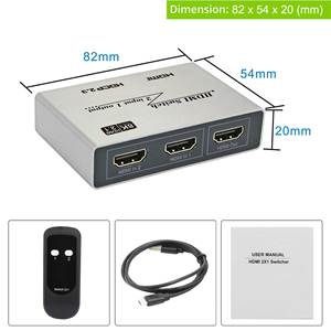 Original OEM Factory <strong>Hdmi</strong> <strong>2</strong>.<strong>1</strong> <strong>Switch</strong> 8K 60Hz 2X1 <strong>Hdmi</strong> <strong>2</strong>.<strong>1</strong> <strong>Switch</strong> <strong>Hdmi</strong> <strong>Switch</strong> <strong>2</strong> <strong>Input</strong> <strong>1</strong> <strong>Output</strong> With Audio - Product Image 3