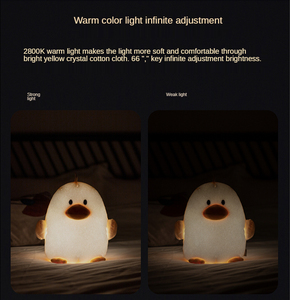 Güzel sevimli sarı ördek bebek uyku gece ışık yastık <span class=keywords><strong>LED</strong></span> peluş bebek yatak odası için