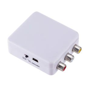 Mini Adaptador convertidor VGA a AV compatible con HD 1080P VGA2AV RCA convertidor con audio de 3,5mm