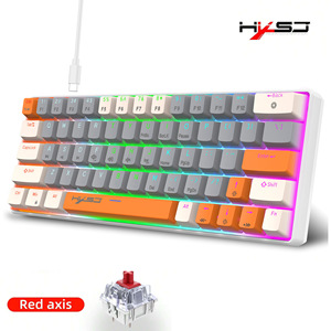 Redwingy V500 Teclado mecánico para juegos de 63 teclas ABS RGB retroiluminado Durable Mini interfaz tipo C Teclado con cable USB para tableta - Product Image 3
