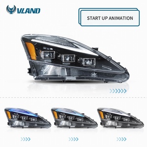 VLAND ไฟหน้า LED สำหรับ Lexus,ไฟหน้าตามลำดับสำหรับรถยนต์ Lexus 2006 2012 ISF IS250 IS350สีฟ้าเป็นสีขาว IS300-IS400 - Product Image 4