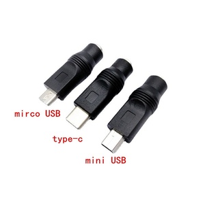 DC5.5 x 2.1母到微型USB/迷你USB/Type-c公适配器DC电源适配器 - Product Image 2