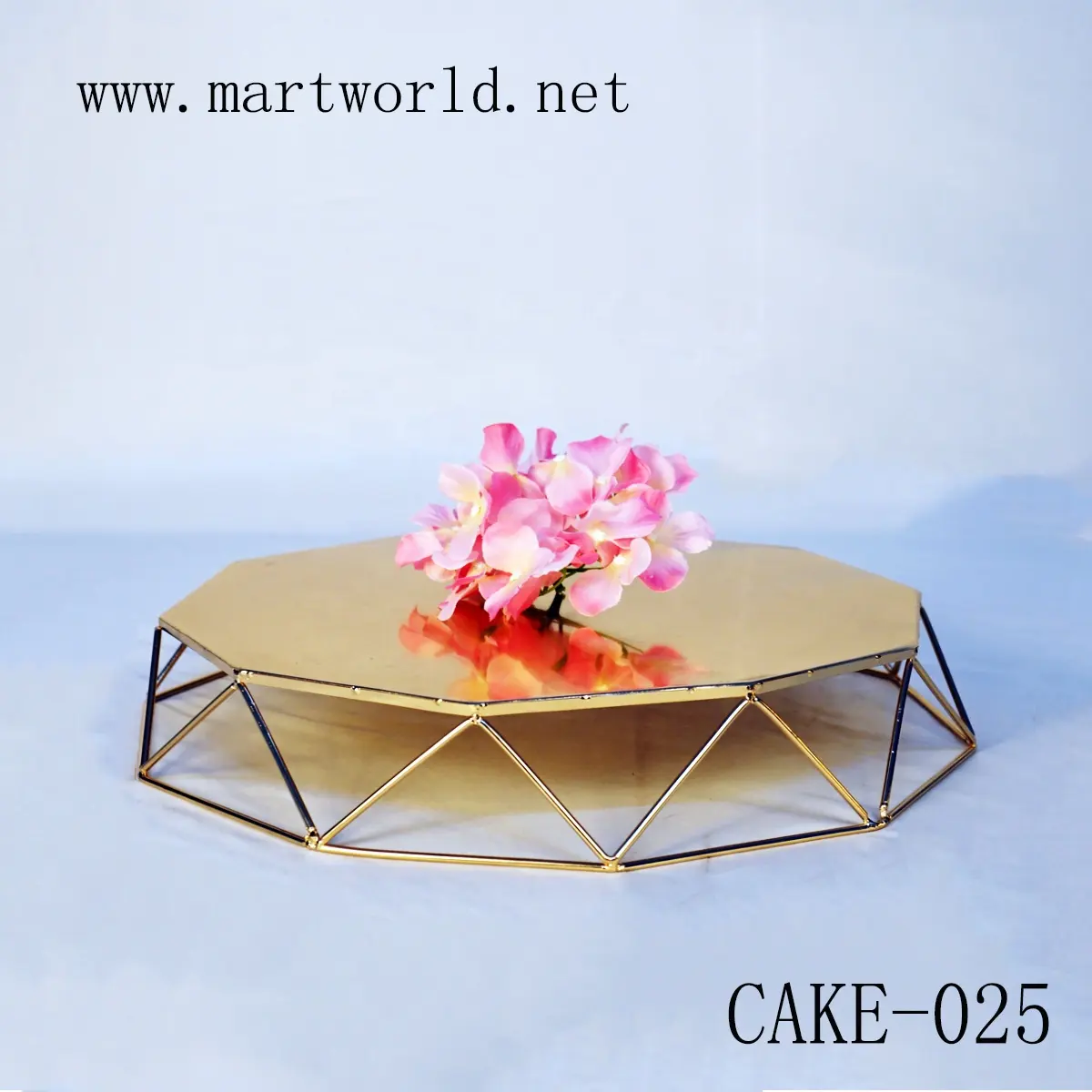 Toptan ayna altın metal teşhir tepsisi yuvarlak kek dekorasyon standı tatlı çikolata ekran düğün yuvarlak kek toppers(roun