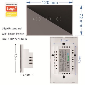 Oem logo 3 Way 1 2 3 Gang US <strong>AU</strong> Smart No Neutral Wireless Tuya App Ewelink google Alexa Voice <strong>Remote</strong> Tuya Wifi Light Switch - Product Image 6