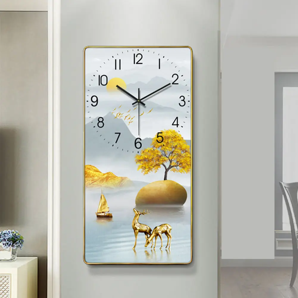 Sala de estar moderna, temperatura exibição de tempo calanda atômica relógio de parede decoração de parede pintura pendurada