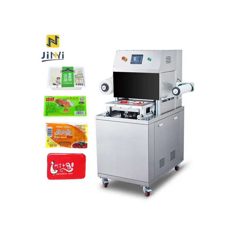 JINYI DQ305L-V macchina automatica per vassoio sottovuoto per panini pasto per andare macchina per sigillare scatole