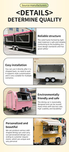 Trailer thực phẩm với Bánh xe lăn trơn tru di chuyển dễ dàng mà không làm hỏng sàn hoặc vỉa hè - Product Image 4