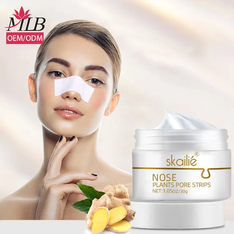 MLB-mascarilla de carbón activado de bambú, eliminador de espinillas, crema blanca, limpieza de nariz, tiras de poros