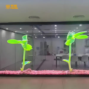 HD Transparent Mesh Modul Display 3D LED Transparent Glas Werbe bildschirm für Elevator Retail Store Einkaufs zentrum Animation - Product Image 1