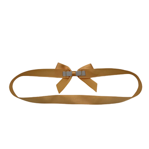 PC Ribbons Atacado Custom Pre-Tied poliéster cetim presente fita arcos com laço elástico para presentes personalizados
