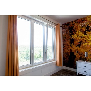 Ventana de giro de plástico, abatible, resistente al agua, doble acristalado, upvc - Product Image 5