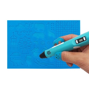 ODM & OEM-alfombrilla para bolígrafo de impresión 3D, estera de dibujo mágico para niños, estera de silicona de diseño 3D con 2 protectores de dedos - Product Image 2