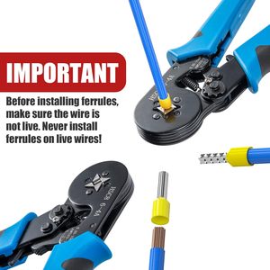 450 adet HDPE malzeme HSC8 6-4A 10-6A sıkma pense manuel aracı Set profesyonel sıkma aracı - Product Image 4