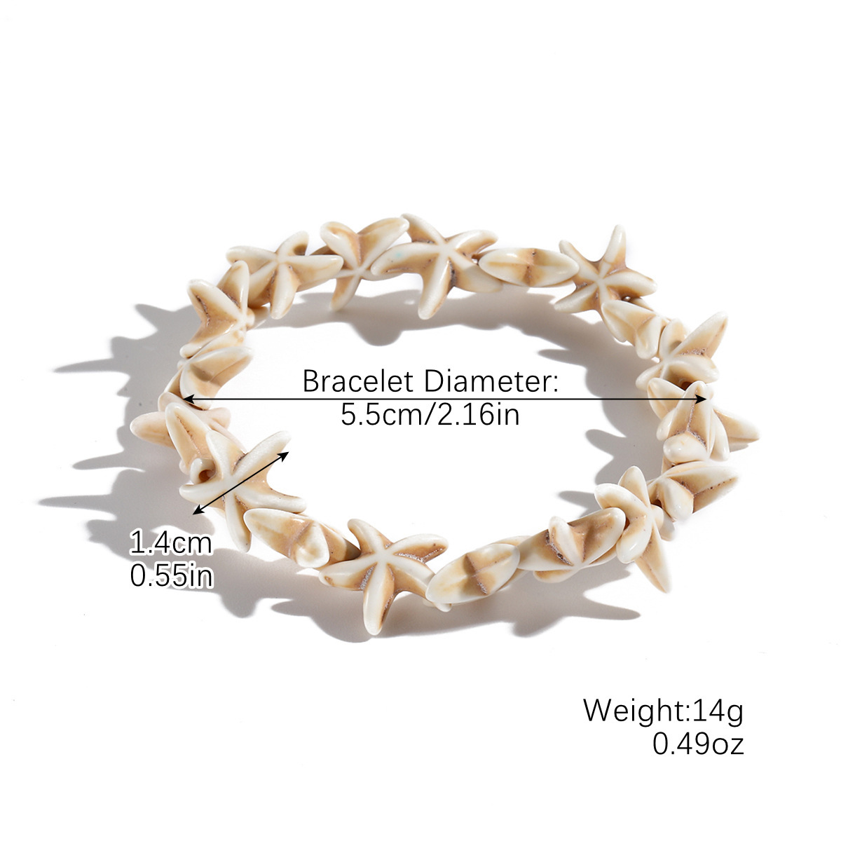 White Starfish Beads