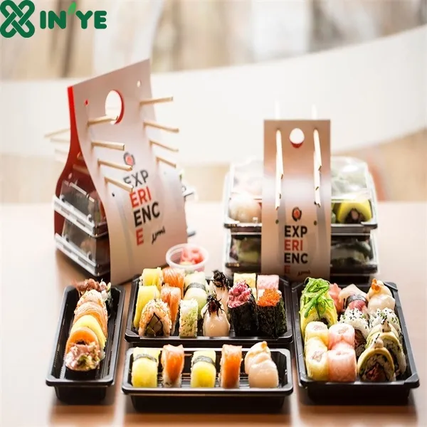 Boîte à sushi jetable en plastique à emporter