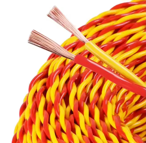 RVV RVP RVS RVH RVB RVVB RVVB電線<span class=keywords><strong>2</strong></span>コア0.5mm-5mm PVC絶縁ツイストペアフレキシブル電源ケーブル