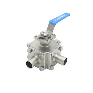 Manual Control SS304 SS316L 3 <strong>Way</strong> Non-Retention Sanitary <strong>Square</strong> Tri Clamp Ball Valve - Product Image 2