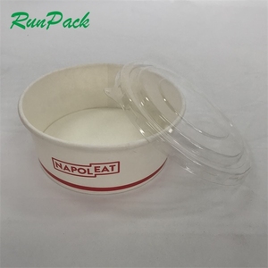 Cuencos Kraft desechables de grado alimenticio con tapas para sacar empaquetados en convenientes cajas de papel esteras y almohadillas