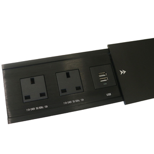 JiaxinデスクトップスライディングカバーソケットUK標準デスクトップ会議テーブルプラグボックスソケット - Product Image 2