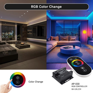 LED-Lichtstreifen-Controller 12V 30A CE Hochleistungs-RGB-COB-Licht leiste 24V Touch-Serie Drahtlose HF-Fernbedienung LED-Steuerung - Product Image 2