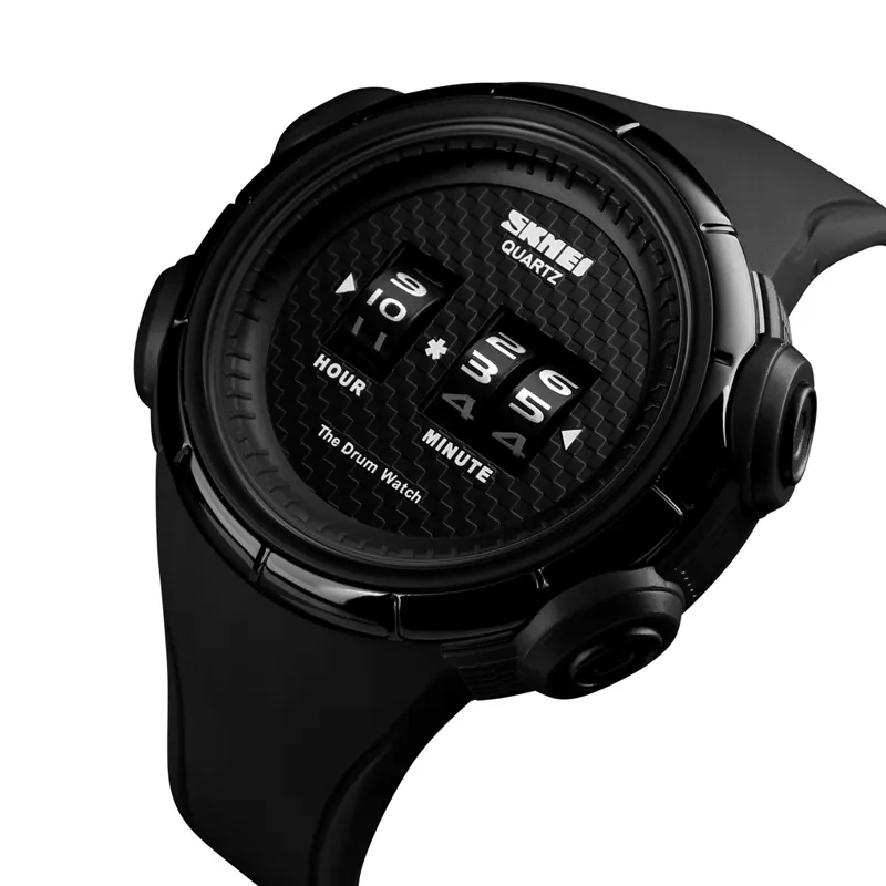 Offre Spéciale 1487 résistance à l'eau skmei montre-bracelet fabricants quartz tambour numérique montres