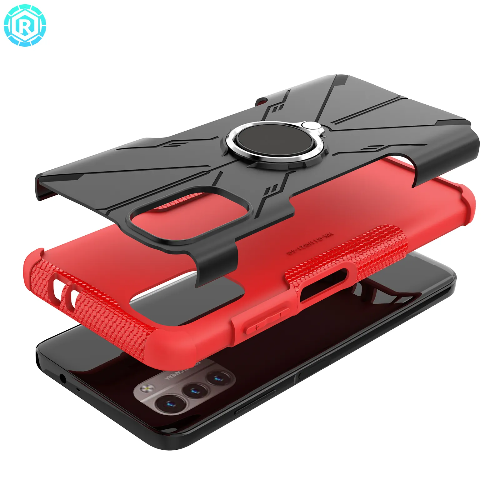 Funda de TPU 2 en 1 a prueba de golpes para teléfono Nokia G21 4G, cubierta trasera con anillo de Metal, superventas