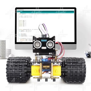 DIY akıllı Robot araba kök kitleri kaçınma takip ultrasonik Arduino programlama tankı robotik başlangıç kiti