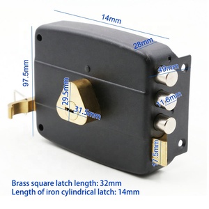 Khóa cửa chốt âm bằng đồng thau, thân khóa hình trụ 540, khóa cửa sắt Trung Đông, khóa cửa âm - Product Image 6