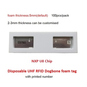 Smartrac ISO 18000 6C <strong>UHF</strong> Dogbone RFID Tag Sticker U8 Chip Disposable Adhesive Passive RFID <strong>Inlay</strong> for Inventory Tracking - Product Image 4