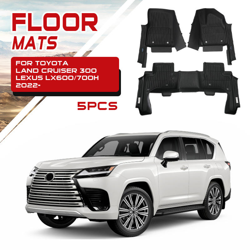 Juego de 5 piezas de almohadillas para pies LX600 moldeadas por inyección, para conducción a la derecha.