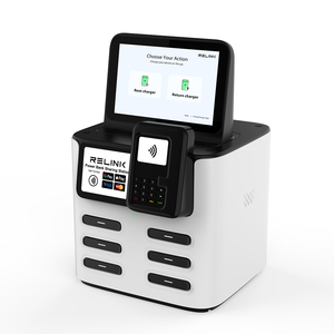 Relink NFC โลโก้ที่กําหนดเองสี 6 พอร์ตเครื่องหยอดเหรียญพร้อมเครื่องอ่านบัตรสถานีเช่าธนาคารพลังงาน - Product Image 3
