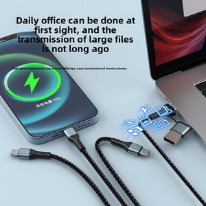 สายดาต้า2-in-1ขายดีโทรศัพท์มือถือ3-in-1ชาร์จเร็วการส่งข้อมูลเหมาะสำหรับโทรศัพท์ทุกประเภทสำหรับการเดินทาง - Product Image 6