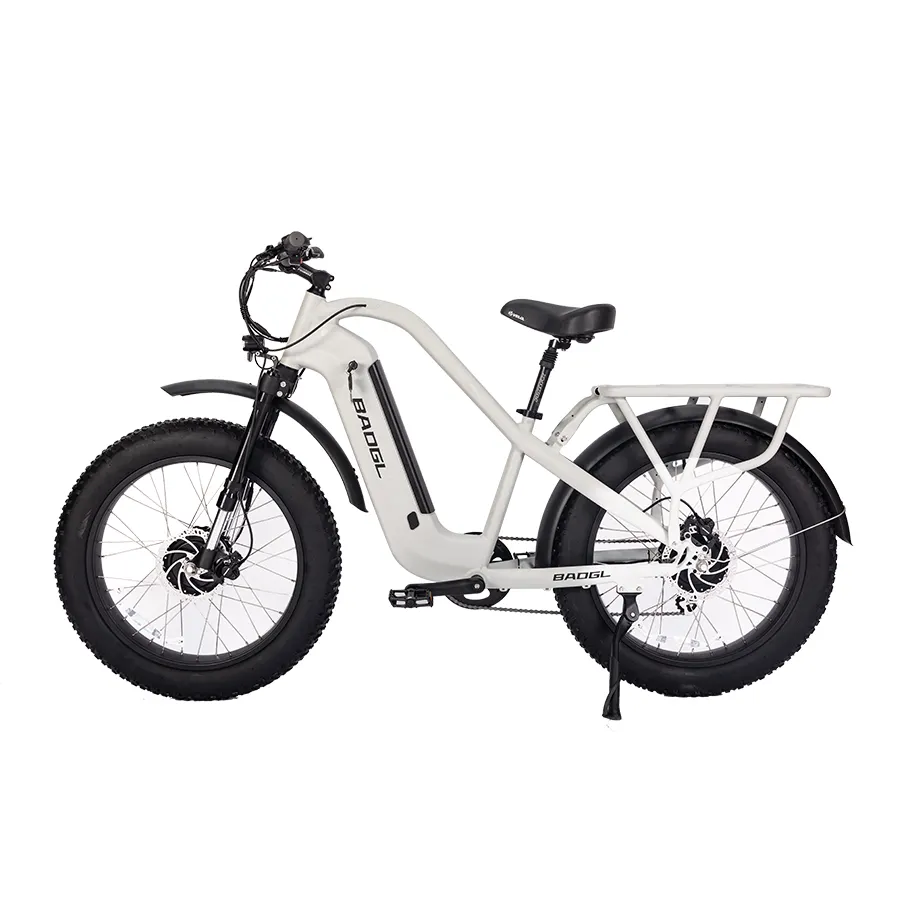 24 ''fatbike điện đôi động cơ săn bắn Ebike 48v20ah pin lithium Chopper Xe đạp điện cho người lớn