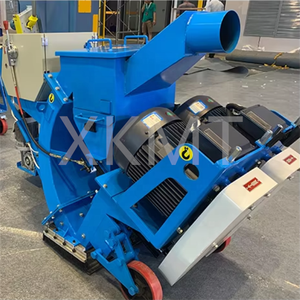 Xinke özelleştirilmiş yüksek kalite küçük taşınabilir beton 550mm yol doğrudan tahrikli Blast türbin cep kumlama makinesi - Product Image 1
