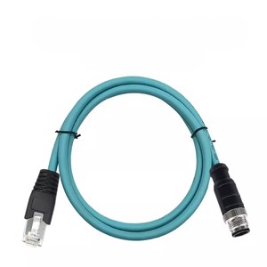 KEYENCEと互換性のあるRJ45産業用ネットワークケーブルイーサネットケーブルにコード化されたProfinet通信ケーブルM12オス8ピンD - Product Image 2