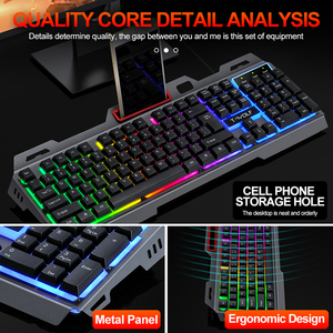 Livolf conjunto de TF-600 teclas e mouse, metal placa de ferro, notebook, computador, escritório, teclado e mouse, transfronteira