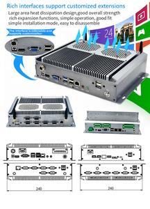 New Updated J1900 Quad Core 6 USB <strong>X86</strong> Fanless Pc <strong>Barebone</strong> <strong>Embedded</strong> Fanless Custom Industrial Computer - Product Image 4