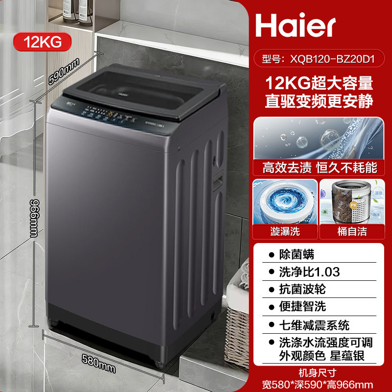 Dry weight - Star Essence Silver Direct Drive 12kg XQB120-BZ20D1