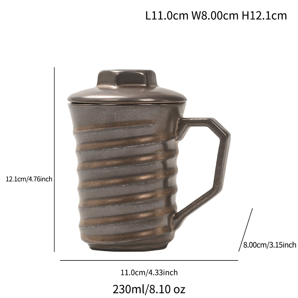 Tasse ondulée Tw207 à glaçure étoilée